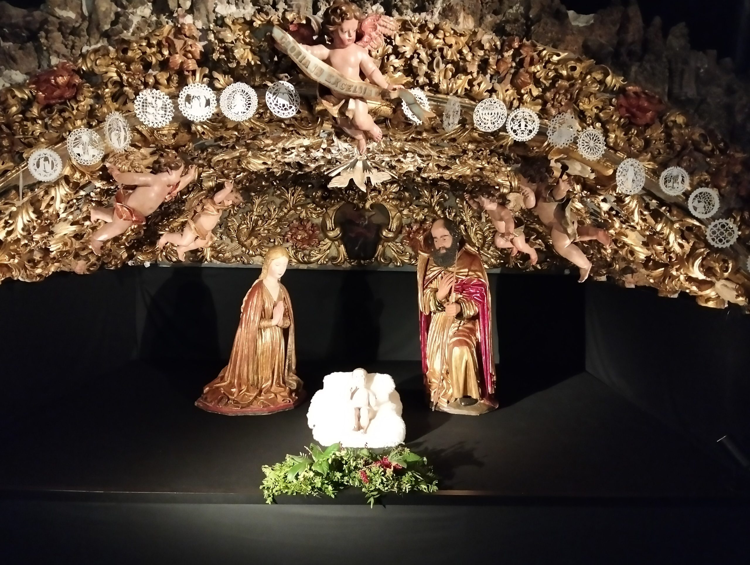 Traditional nativity scene, a Mallorcan betlem, at the Esglesia de la Sang in Palma