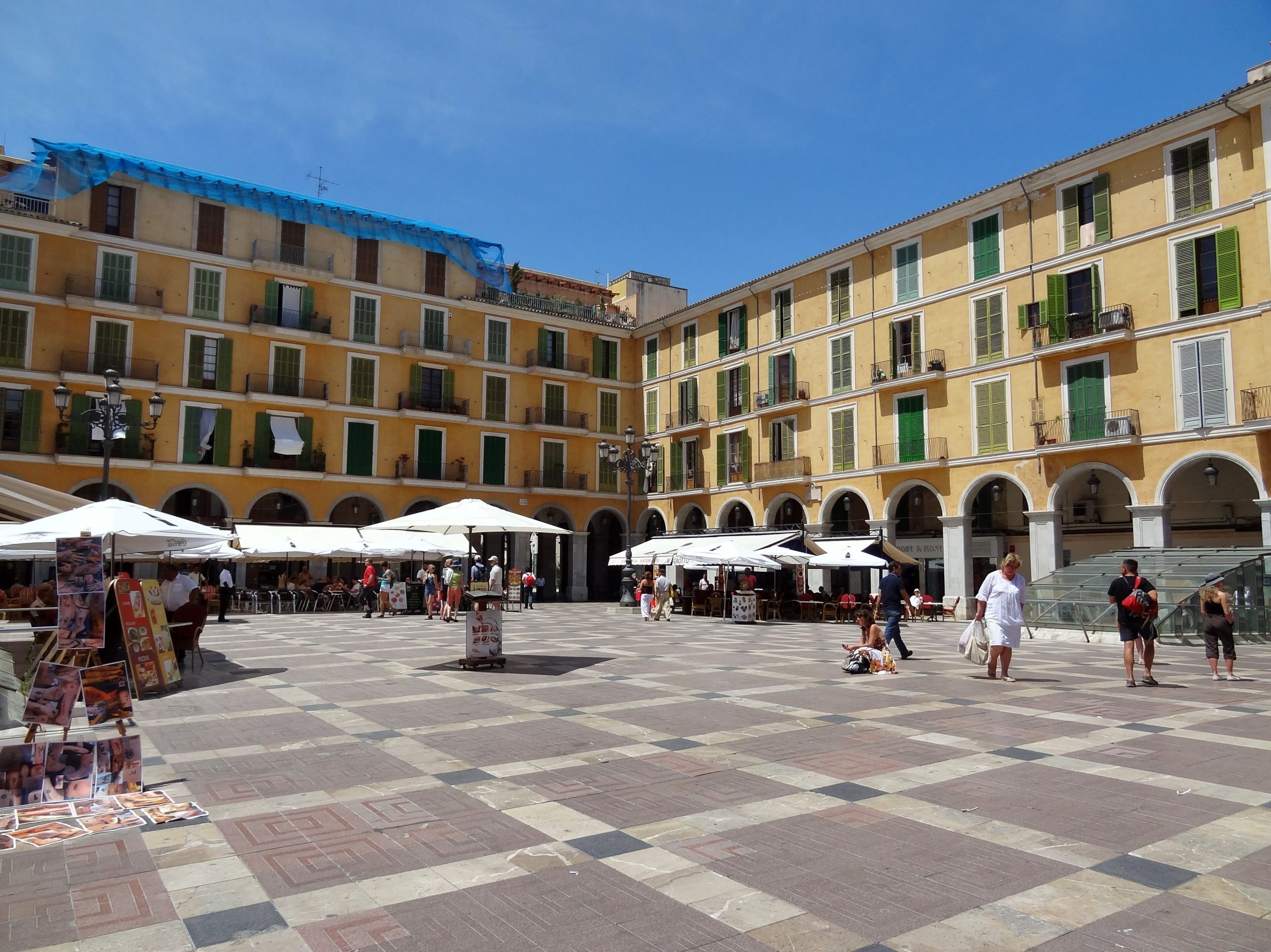 Plaça Major in Palma Old Town, where traditional Christmas stalls set up